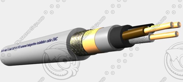 emc mbzh 0 6-1 3d model - EMC mbzh 0,6-1 kV 3x25 + afas16 mm2.max by Cable Master